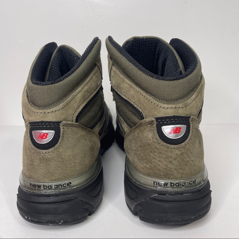 New Balance 990 V4 Mid Green Army Suede Boot 10.5 - Picture 6 of 12